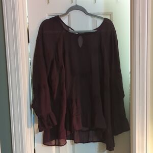 Maurices Deep Burgundy Blouse